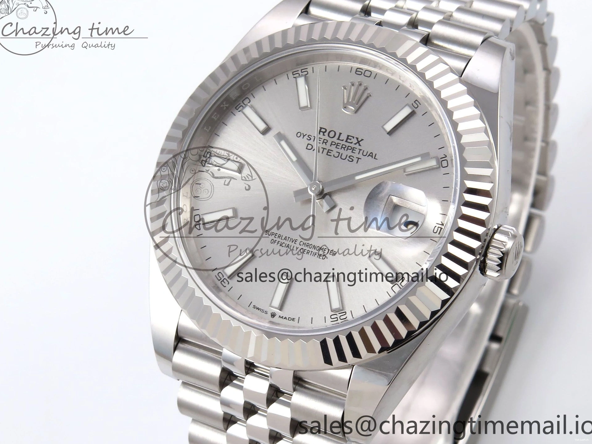Best White 41 EWEF 126334 Jubilee Edition Dial DateJust A3235 on Bracelet Silver 1224